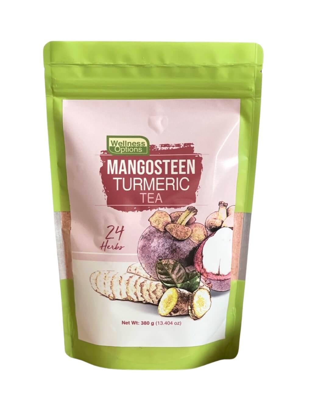 Wellness Options    D’ Mangosteen-Turmeric Tea 24 Herbs  380g